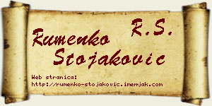 Rumenko Stojaković vizit kartica